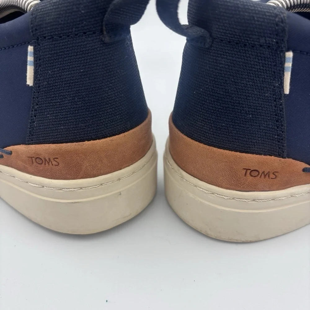 TOMS Travel Lite 2.0 Slip-on Sneaker MenNavy Canvas Casual EUCs Sz 11